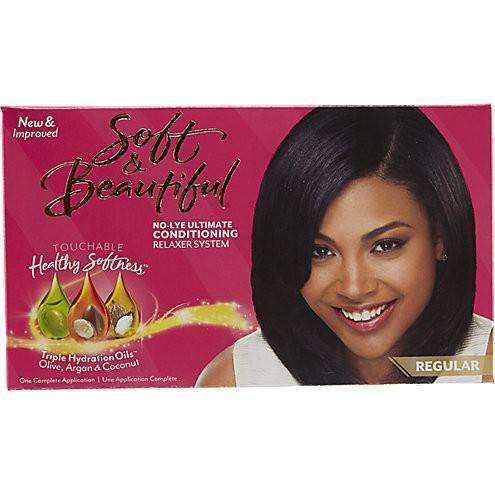 Soft & Beautiful No Lye Relaxer Conditioning Kit - Regular - Deluxe Beauty Supply