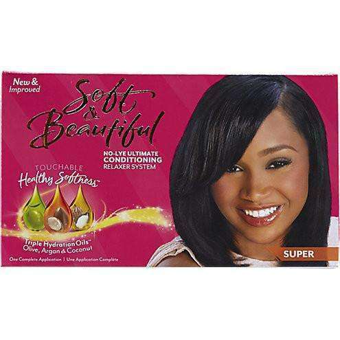 Soft & Beautiful No Lye Conditioning Relaxer Kit - Super - Deluxe Beauty Supply