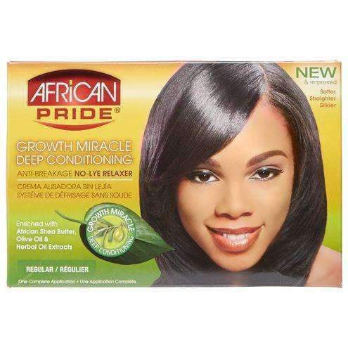 African Pride Olive Miracle No Lye Relaxer Kit - Regular - Deluxe Beauty Supply