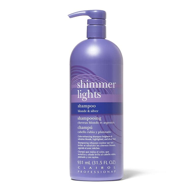 Clairol Professional Shimmer Lights Purple Shampoo for Blonde & Silver Hair 31.5oz - Deluxe Beauty Supply