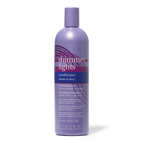 Clairol Professional Shimmer Lights Purple Conditioner for Blonde & Silver Hair 16oz - Deluxe Beauty Supply