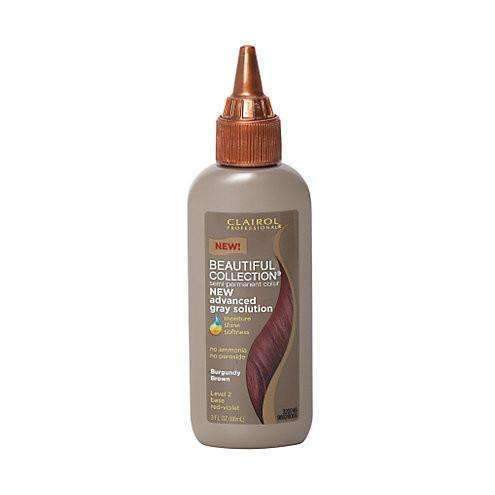 Beautiful Collection Semi-Permanent Advanced Gray Solution - 2RV Burgundy Brown - Deluxe Beauty Supply