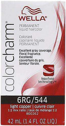 Wella Color Charm Permanent Liquid Hair Color - 6RG/544 Light Copper - Deluxe Beauty Supply