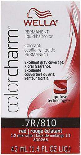 Wella Color Charm Permanent Liquid Hair Color - 7R/810 Red - Deluxe Beauty Supply