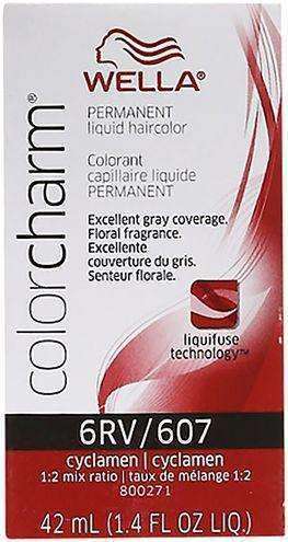 Wella Color Charm Permanent Liquid Hair Color - 6RV/607 Cyclamen - Deluxe Beauty Supply