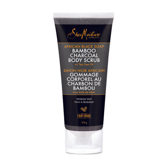 Shea Moisture African Black Soap Bamboo Charcoal Body Scrub - Deluxe Beauty Supply