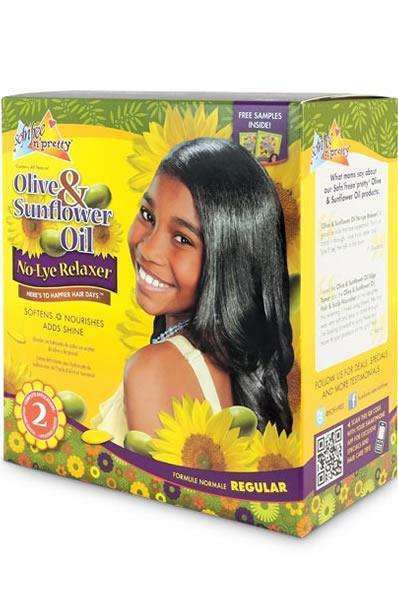 Sofn'free Pretty Olive & Sunflower Oil Relaxer Kit 2 Applications - Regular - Deluxe Beauty Supply