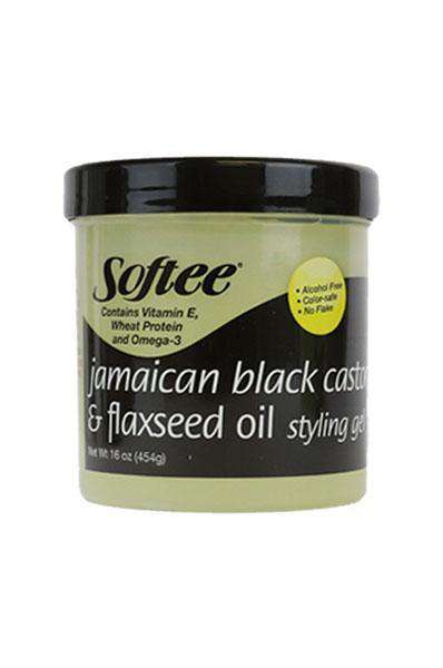 Softee Jamaican Black Castor & Flaxseed Oil Styling Gel 16oz - Deluxe Beauty Supply