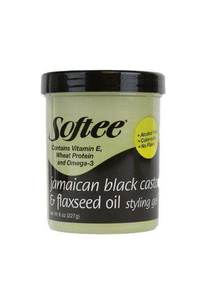 Softee Jamaican Black Castor & Flaxseed Oil Styling Gel 8oz - Deluxe Beauty Supply
