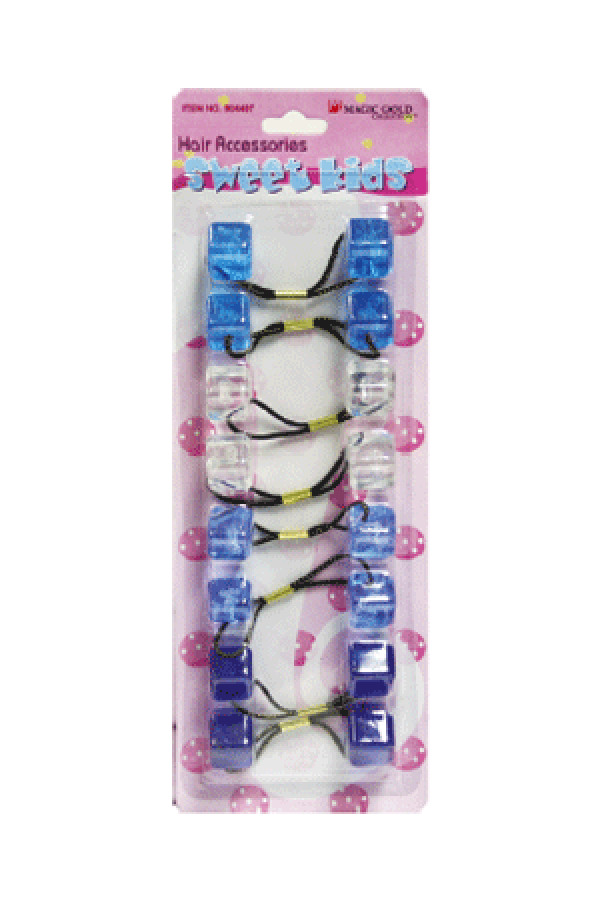 Magic Gold Hair Baubles - Square #SQ17 Crystal Blue Mix - Deluxe Beauty Supply