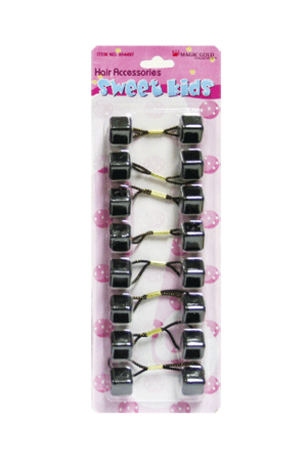 Magic Gold Hair Baubles - Square #SQ1 Black - Deluxe Beauty Supply