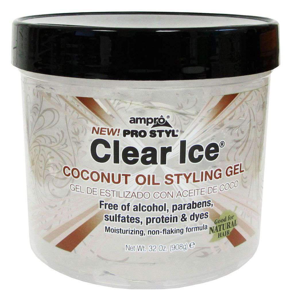 Ampro Pro Styl Clear Ice Coconut Oil Styling Gel 32oz - Deluxe Beauty Supply