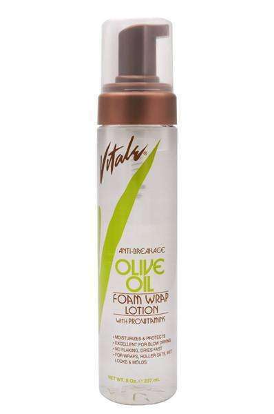 Vitale Olive Oil Anti-Breakage Foam Wrap Lotion 8oz - Deluxe Beauty Supply