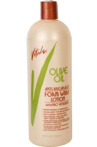 Vitale Olive Oil Anti-Breakage Foam Wrap Lotion 32oz - Deluxe Beauty Supply