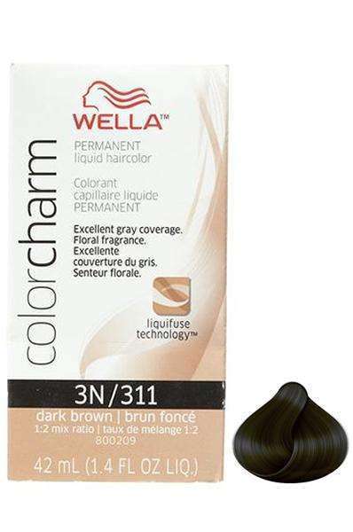 Wella Color Charm Permanent Liquid Hair Color - 3N/311 Dark Brown - Deluxe Beauty Supply