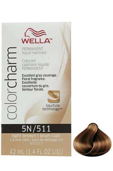 Wella Color Charm Permanent Liquid Hair Color - 5N/511 Light Brown - Deluxe Beauty Supply