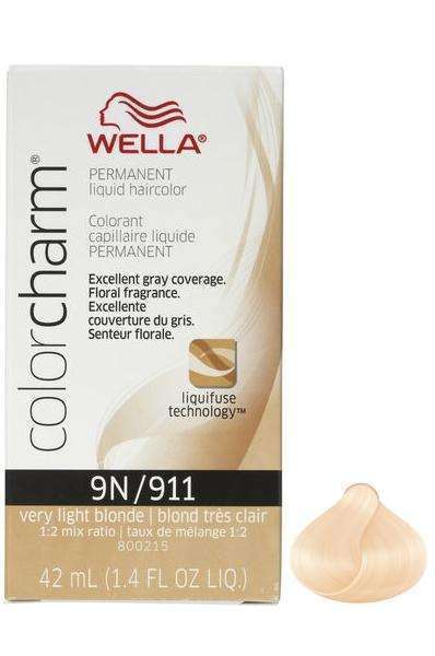 Wella Color Charm Permanent Liquid Hair Color - 9N/911 Very Light Blonde - Deluxe Beauty Supply