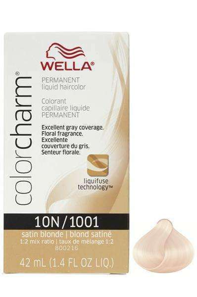 Wella Color Charm Permanent Liquid Hair Color - 10N/1001 Satin Blonde - Deluxe Beauty Supply