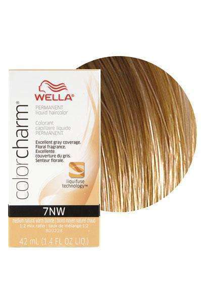 Wella Color Charm Permanent Liquid Hair Color - 7NW Medium Natural Warm Blonde - Deluxe Beauty Supply
