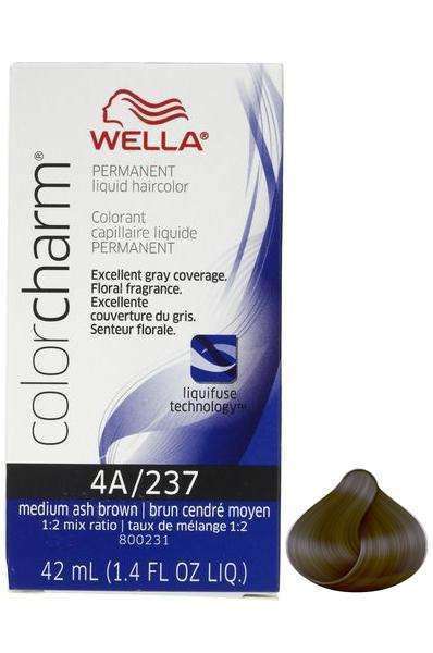 Wella Color Charm Permanent Liquid Hair Color - 4A/237 Medium Ash Brown - Deluxe Beauty Supply