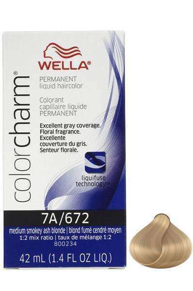 Wella Color Charm Permanent Liquid Hair Color - 7A/672 Dark Smokey Ash Blonde - Deluxe Beauty Supply