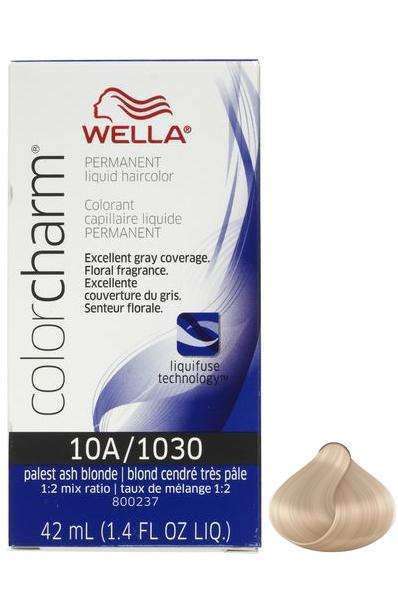 Wella Color Charm Permanent Liquid Hair Color - 10A/1030 Palest Ash Blonde - Deluxe Beauty Supply