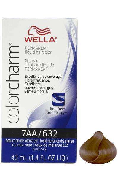 Wella Color Charm Permanent Liquid Hair Color - 7AA/632 Medium Blonde Intense Ash - Deluxe Beauty Supply