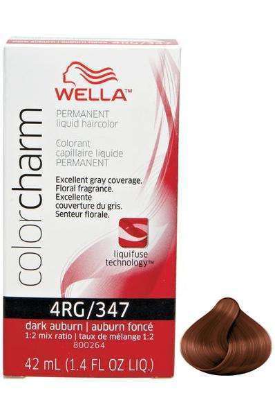 Wella Color Charm Permanent Liquid Hair Color - 4RG/347 Dark Auburn - Deluxe Beauty Supply