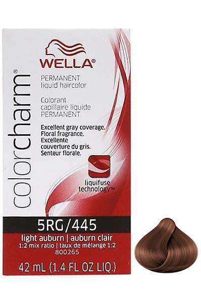 Wella Color Charm Permanent Liquid Hair Color - 5RG/445 Light Auburn - Deluxe Beauty Supply
