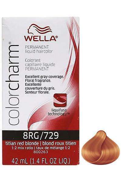 Wella Color Charm Permanent Liquid Hair Color - 8RG/729 Titan Red Blonde - Deluxe Beauty Supply