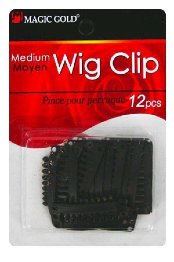 Magic Gold Wig Clip -Medium 12pc - Deluxe Beauty Supply