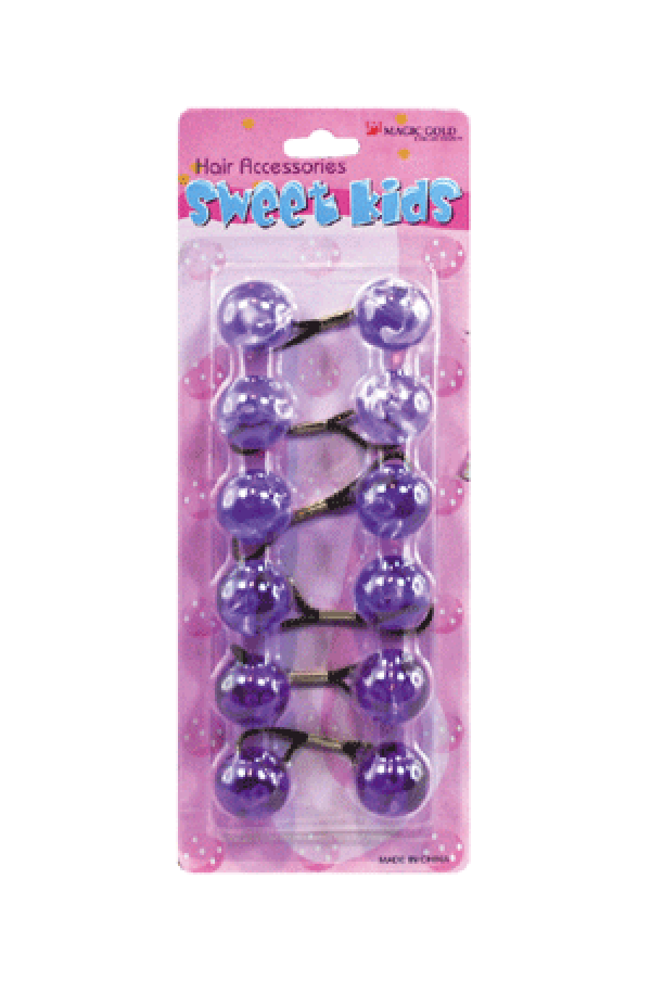 Magic Gold Hair Baubles - Round #XL15 Crystal Purple Mix - Deluxe Beauty Supply