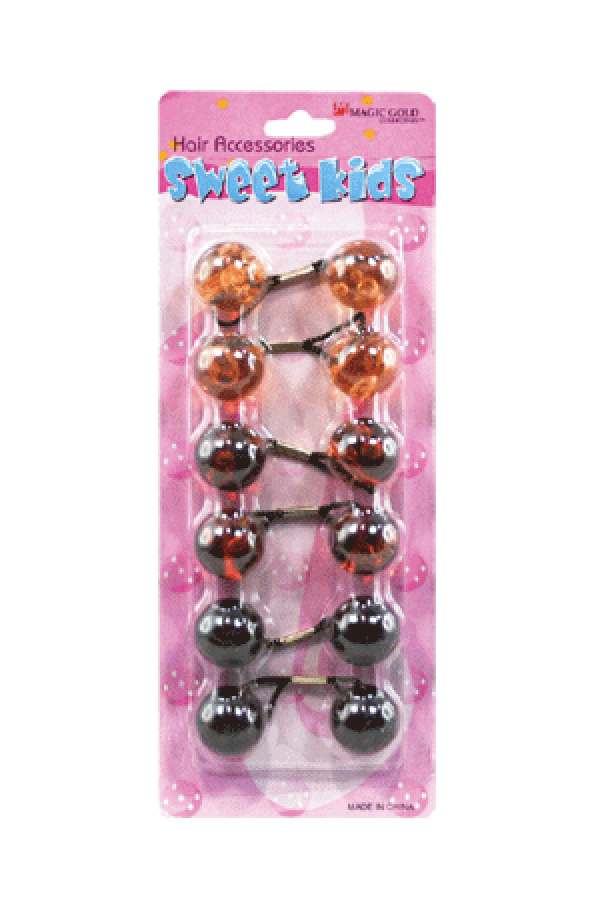 Magic Gold Hair Baubles - Round #XL17 Crystal Brown Mix - Deluxe Beauty Supply
