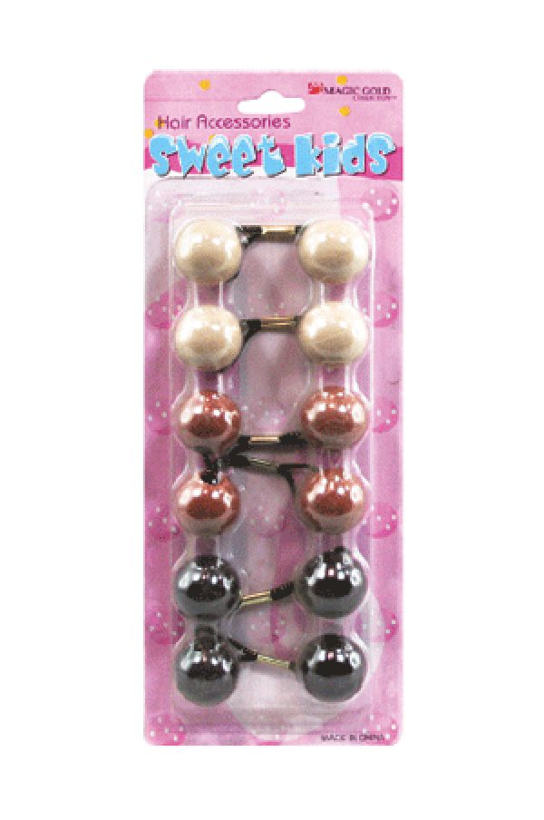 Magic Gold Hair Baubles - Round #XL8 Brown Mix - Deluxe Beauty Supply