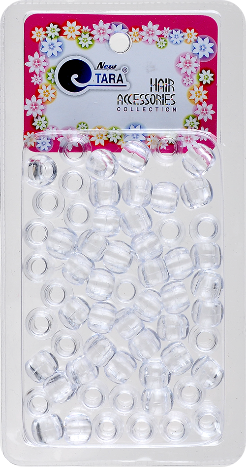Tara Large Hair Beads - Clear #ZQ7910 - Deluxe Beauty Supply