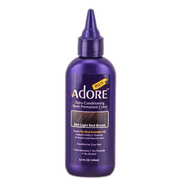 Adore Plus Hair Color For Gray Hair - 364 Light Red Brown - Deluxe Beauty Supply