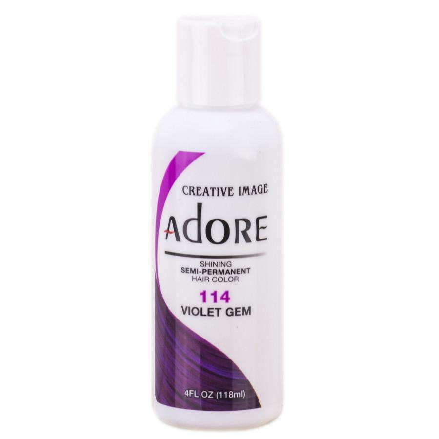 Adore Semi-Permanent Hair Color - 114 Violet Gem - Deluxe Beauty Supply