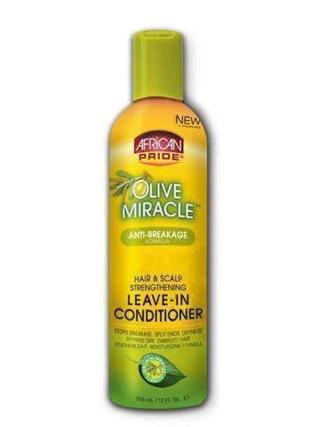 African Pride Olive Miracle Anti Breakage Leave In Conditioner 12oz - Deluxe Beauty Supply