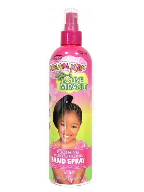 African Pride Dream Kids Olive Miracle Soothing Moisturizing Braid Spray - Deluxe Beauty Supply