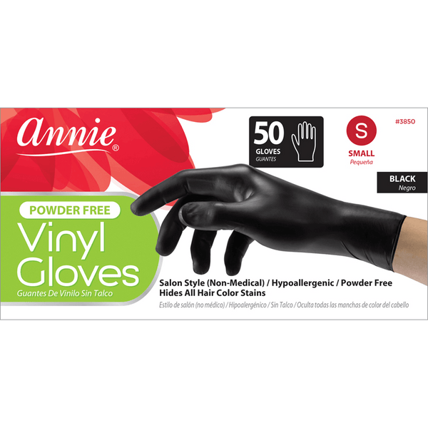 Annie Powder Free Vinyl Gloves 50/box Small #3850