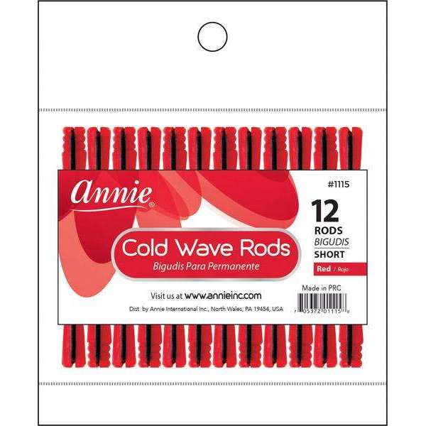 Annie Cold Wave Rods 1/4" Short #1115 Red