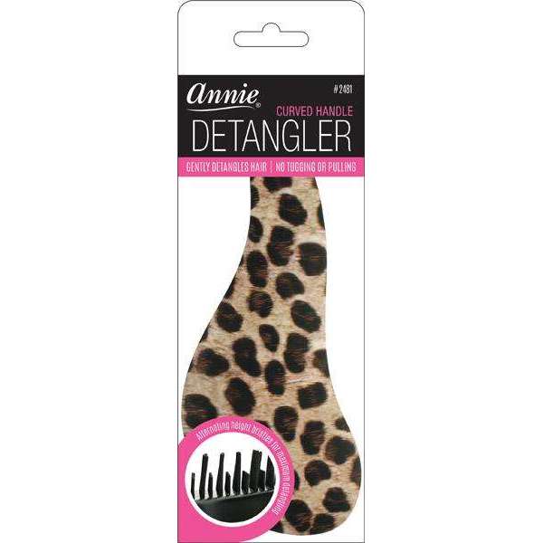 Annie Curved Handle Detangler Leopard #2481
