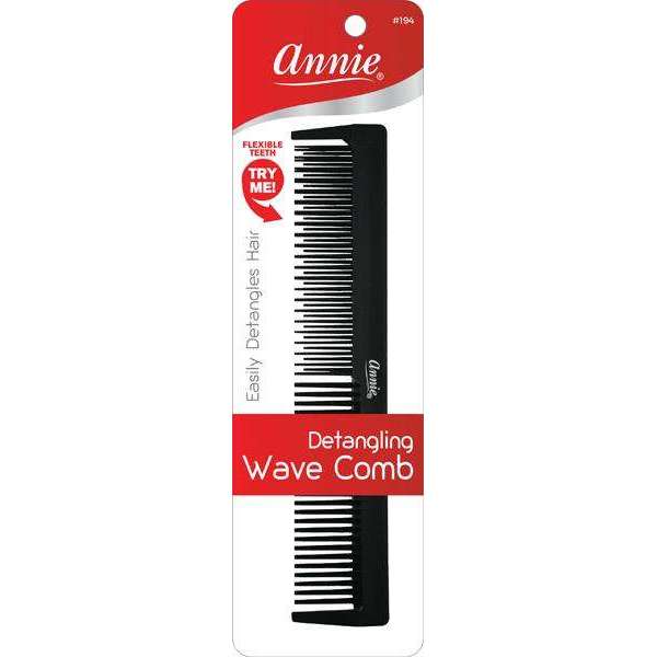 Annie Detangling Wave Comb Black #194