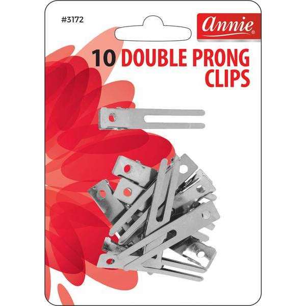 Annie Double Prong Clips 10pc #3172