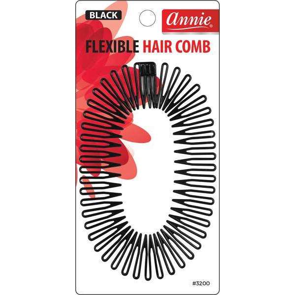 Annie Flexible Hair Comb Black #3200