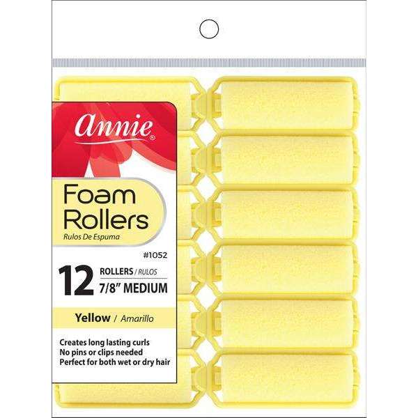 Annie Foam Rollers 7/8" Medium Yellow #1052