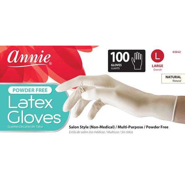 Annie Powder Free Latex Gloves 100/box Large #3842