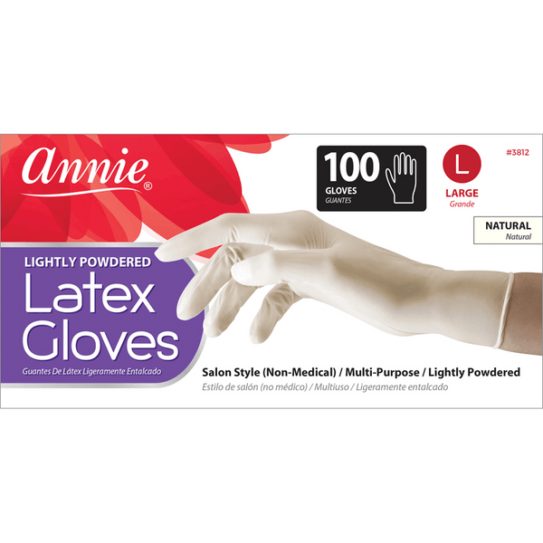 Annie Lightly Powdered Latex Gloves 100/box Large #3812