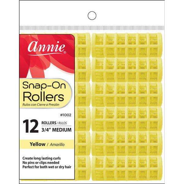 Annie Snap-On Rollers 3/4" Medium Yellow #1002