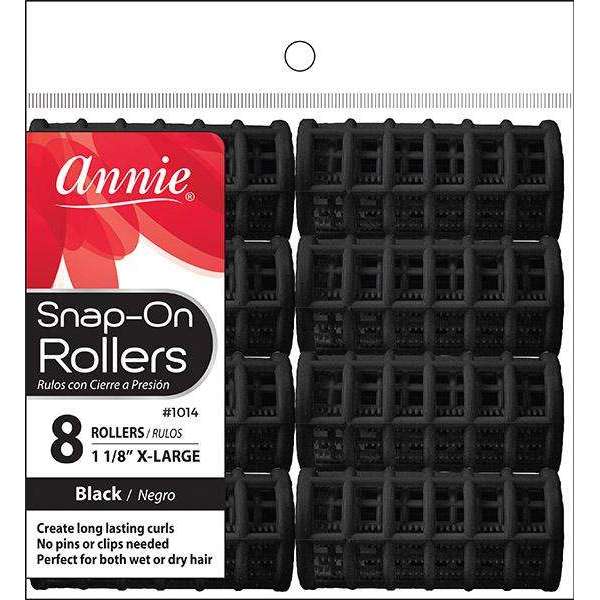 Annie Snap-On Rollers 1 1/8" Extra Large Black #1014